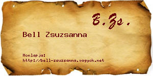 Bell Zsuzsanna névjegykártya